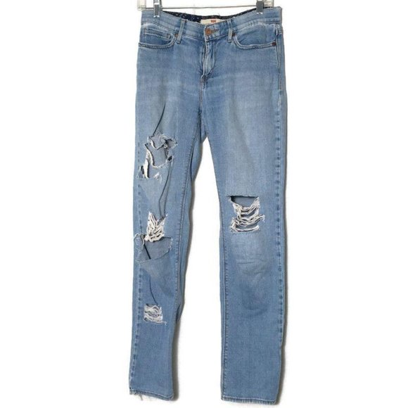 Levi’s Boho Destroyed Jeans Embroidered 4M Light - Picture 1 of 10